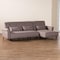 Baxton Studio Chesterfield Retro-Modern Clay Fabric Upholstered Convertible Sofa Bed 245-13750-ZORO - alternate 3